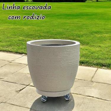 Imagem de vaso decorativo para plantas e flores cone redondo em polietileno esco