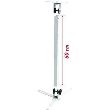 Imagem de Suporte projetor datashow teto braço 60 cm - MULTIFORMA, Branco