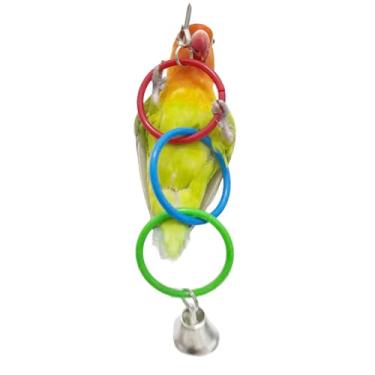 Imagem de Brinquedo de plástico para escalada de pássaros, anéis de balanço para exercícios, brinquedos para pássaros pequenos, periquito, periquito, calopsita, gaiola de periquito, brinquedos de papagaio (3