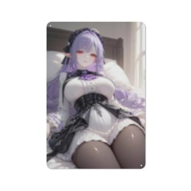 Imagem de Hot Sexy Anime Girl Poster Art Poster Tin Sign Vintage Wall Art Decoration Poster 20.3x30.5 cm, AI059