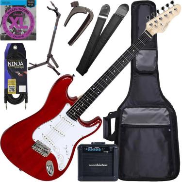 Imagem de Kit Guitarra Elétrica Stratocaster Giannini G100 Trd/Wh Gx04