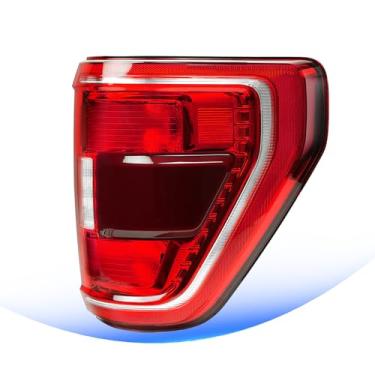 Imagem de Luz traseira compatível com 2021 2022 2023 Ford F150 XL XLT halogêneo tipo lanterna traseira com ponto cego substituição de montagem de lâmpada de freio de seta traseira (lado direito do passageiro)