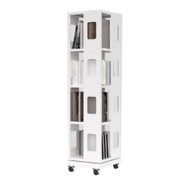 Imagem de FPPOIXDM Estante rotativa, estante de livros, prateleira de armazenamento para escritório em casa, estante rotativa de 360°, fácil de montar, estante de livros