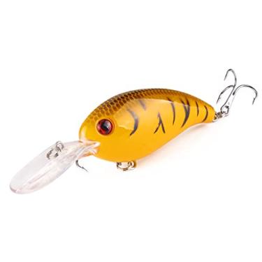Imagem de ZZTWER 1 Isca de pesca de manivela 10 cm 14 g Isca rígida artificial para robalo, lúcio, pesca marítima