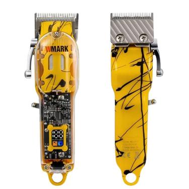 Imagem de Maquina De Cortar Cabelo Wmark Ng 411 Amarelo Profissional Bivolt