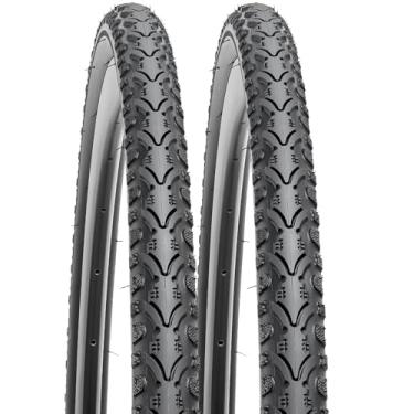 Imagem de YUNSCM 2 peças 700C pneus de bicicleta 700x38C/40-622 compatíveis com pneus de bicicleta de estrada 700x36C 700x38C 700x39C 700x40C (Y-1204)