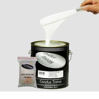 Imagem de Kit Tinta Refletiva Sinalização - Conduz Tintas - BRANCA -3,6L.-Resina