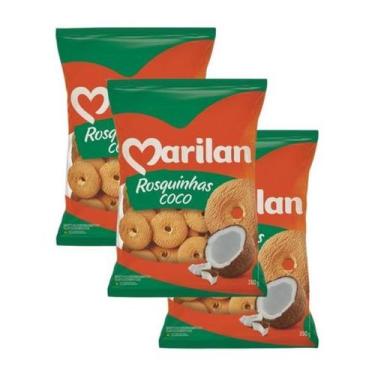 Imagem de Rosquinha de Coco Crocante Saborosa Marilan Kit 1050 gramas