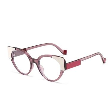 Imagem de VFDHN Óculos de sol coloridos retrô fashion feminino masculino clássico vintage uv400 para áreas externas (roxo transparente)