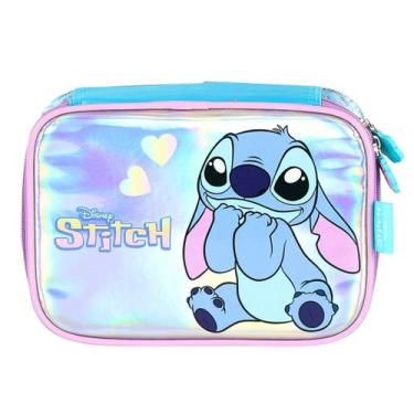 Imagem de Estojo Box Holográfico Floral Stitch Disney - Luxcel
