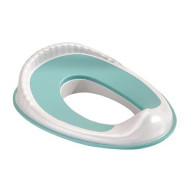 Imagem de Dynwave Assento para treinamento de penico para bebês Assento para vaso sanitário infantil com gancho de armazenamento Protetor contra respingos para banheiro, Azul