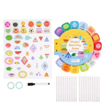 Imagem de YIJU Brinquedo interativo de aprendizagem com livro de atividades, brinquedo de viagem sensorial que desenvolve a iluminação para crianças de 2 a 4 anos e, Forma Cognitiva