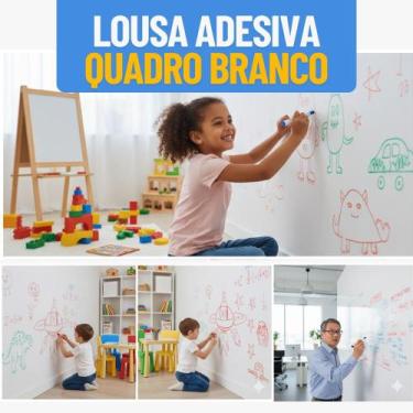 Imagem de Lousa Adesiva Quadro Branco  Até 4,5 metros  Papel de Parede Escreva e