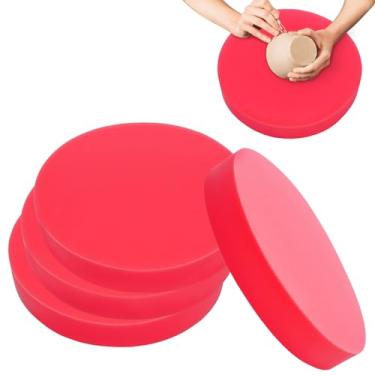 Imagem de KTZCTPCA Caminho de mesa de espuma de cerâmica, almofada de espuma de cerâmica redonda confortável, tapete de espuma de cerâmica de alta densidade, almofada de esponja de argila prática para pintura