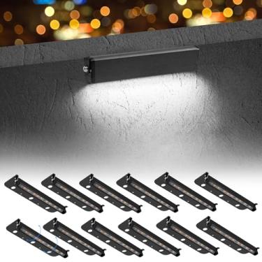 Imagem de Kwinmyso 12 pacotes de iluminação LED 3W 17.8 cm Hardscape Paver, luzes de parede de retenção de baixa tensão 12V CA/CC, iluminação de paisagem, luz do dia 5000K branca para uso externo, vida útil de