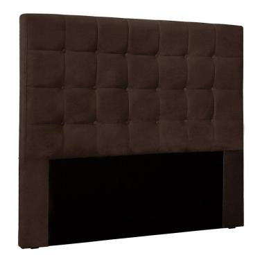 Imagem de Cabeceira Queen 1,60m Santiago Suede Marrom - Pallazio