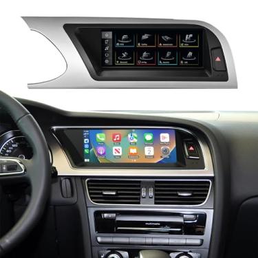 Imagem de NINETOM Receptor de rádio veicular com tela sensível ao toque de 22,6 cm sem fio CarPlay Android compatível com Audi A5 com sistema 3G MMI+ (2009-2015), compatível com Mirrorlink, câmera, navegação