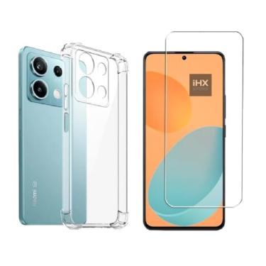 Imagem de [KIT] Capa Capinha Premium Anti-Impacto Transparente + Película de Vidro 3D para Xiaomi Redmi Note 13 5G