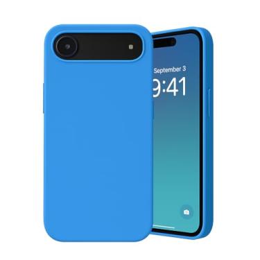 Imagem de Capa Case Premium Compatível com iPhone 17 AIR Silicone Aveludado Anti Impacto Reforçada Emborrachado Com Proteção De Câmera (AZUL BEBÊ)