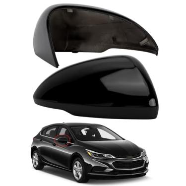 Imagem de LOIYLLEN Substituição da capa do espelho lateral do passageiro para Chevrolet Chevy Cruze 2017 2018 2019 - Capas de espelho do lado direito, acessórios de tampa dos espelhos retrovisores pretos