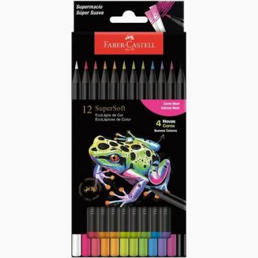 Imagem de Lápis De Cor SuperSoft Faber Castell Tons Neon 12 Cores - Faber-Castel