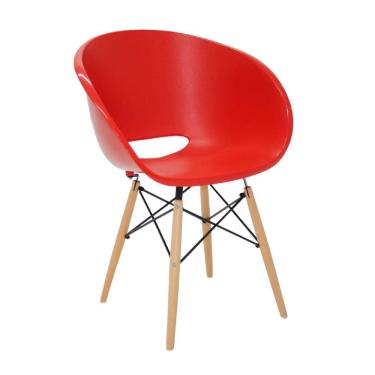 Imagem de Cadeira Tramontina Elena em Polipropileno Vermelho com Base 3D