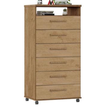 Imagem de Cômoda Veneza 6 gavetas Amêndoa - Milani Movelaria