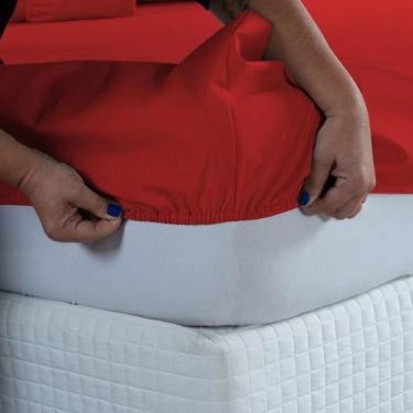 Imagem de Jogo de Cama Lençol Casal 3 Peças 100% Algodão Percal 200 Fios - gaby 