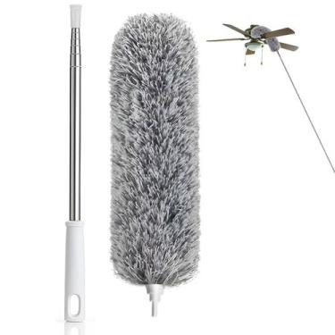 Imagem de Espanador Dobravel Cabo Extensor Retratil Longo Alcance Limpeza Faxina