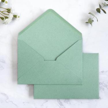 Imagem de Envelope Ponatia A1 Verde Sálvia 9x13 cm, pacote com 50