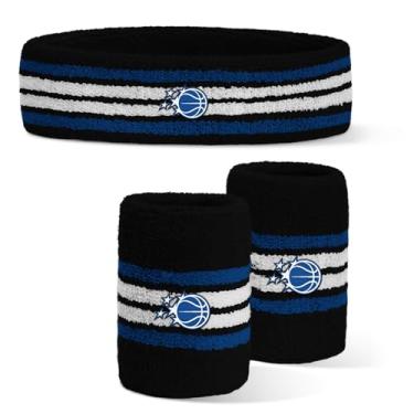 Imagem de For Bare Feet Conjunto de faixa e pulseira com logotipo da equipe NBA Orlando Magic oficialmente licenciado, cor do time OSFM