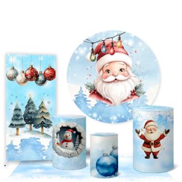 Imagem de Trio Capas Cilindro + Painel Redondo + Lateral e Tapete Natal (K3NAT0056)