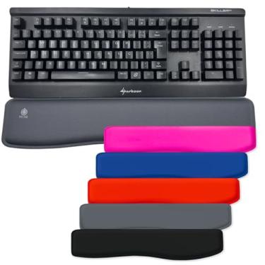 Imagem de Mcsb Apoio De Punho Teclado Ergonômico Descanso Macio Almofada Ortopédico Pulso Tendinite Nr17 Pulso Digitação Confort Suporte Espuma Gel Cor (Cinza)