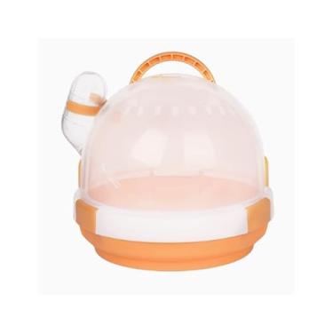Imagem de Gaiola de pássaro para viagem para papagaios pequenos pássaros ao ar livre bolsa portátil especial para pássaros mini ninho de pássaro (laranja)