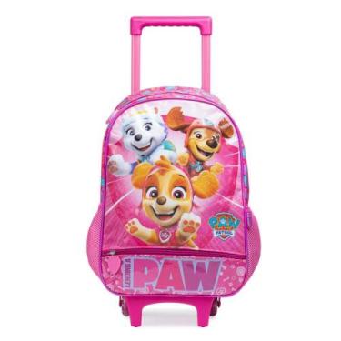 Imagem de Mochila de Rodinha Infantil Masculina Patrulha Canina Skye e Equipe - 