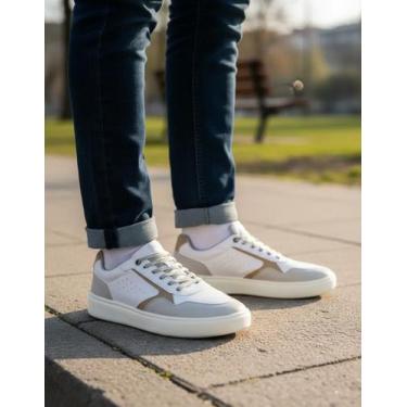 Imagem de Tênis Casual Pádua Lecce Cadarço Elástico Macio Masculino - Pádua Calç