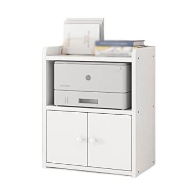 Imagem de SUNESA Suporte de impressão, suporte de impressora, armário, escritório, desktop, armazenamento, multicamadas, prateleira pequena, organizador de estante para casa, escritório, mesa de impressora (cor