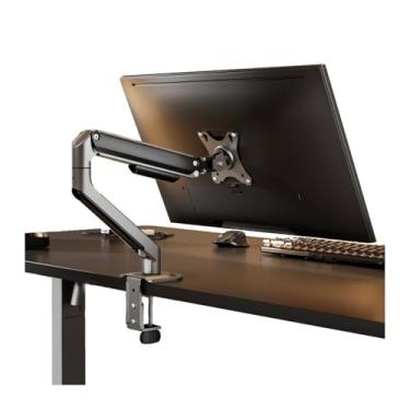 Imagem de Suporte para monitor único - suporte de mesa para braço de monitor único, braço de monitor de mola mecânica totalmente ajustável com suporte VESA, serve para telas de 17 a 81 polegadas dentro do braço