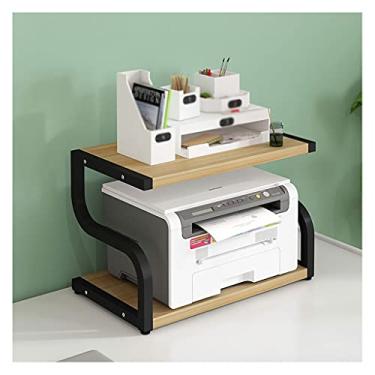 Imagem de Suporte de impressão, rack de cópia, suporte de impressora, prateleira de armazenamento duplo, prateleiras de arquivos, prateleiras de estante, armazenamento de escritório, cozinha, artigos diversos