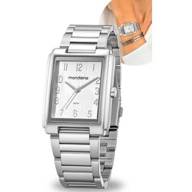 Imagem de Relógio Mondaine Original Feminino Estilo Vintage Quadrado De Pulso Pr