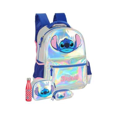 Imagem de Kit Lilo Stitch Mochila Rodas+Lancheira+Estojo+Garrafa