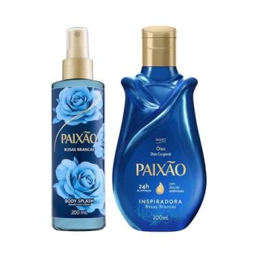 Imagem de Kit Paixão Rosas Brancas Body Splash + Óleo Corporal