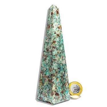 Imagem de Obelisco de Amazonita Paraíba Natural - 16 a 17 cm - CristaisdeCurvelo