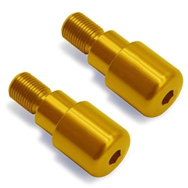 Imagem de XLYJ Punhos de guidão de motocicleta extremidades da barra de mão extremidades do guidão para Yamaha MT-07 MT07 10 FZ-07 10 2014-2015 Extremidades da barra de aperto (Cor: Ouro)