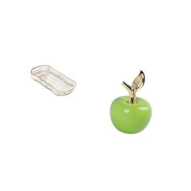 Imagem de Fenteer Bandeja de Frutas de Cerâmica para Decoração de Café Da Manhã E Cafeteria com Enfeite de Escultura para Banheiro, Sala de Estudo, Serviço de Feriados