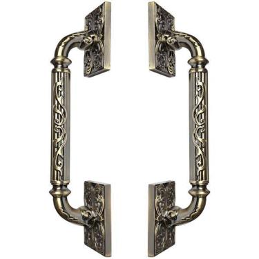 Imagem de Puxador Duplo Atlas 330mm Bronze Antigo Porta Pivotante