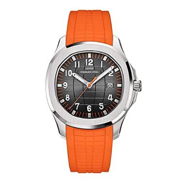 Imagem de TIME WARRIOR Relógios masculinos da marca LGXIGE Relógio casual de luxo AAA masculino relógio esportivo de pulso estilo Patek para homens, Laranja, DIAMANTES