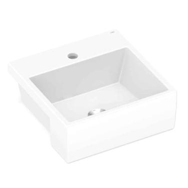 Imagem de Cuba Semiencaixe 410x410 Com Mesa Basic Q2 Branco Celite