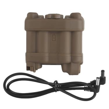 Imagem de Modelo fictício de capa de bateria AN/PVS-31 compatível com Milsim, Airsoft, Cosplay, com suporte de gancho para rápido, capacetes táticos Wendy traseiros como modelo de pacote de bateria NVG, suporte