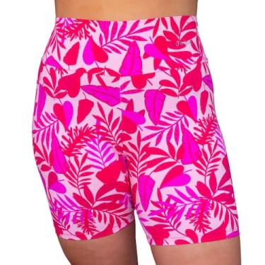 Imagem de Short de Piscina Feminino Bermuda de Praia Plus Size Estampada Uv+ Pol
